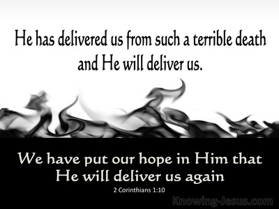 2 Corinthians 1:10 He Has Delivered Us (black)